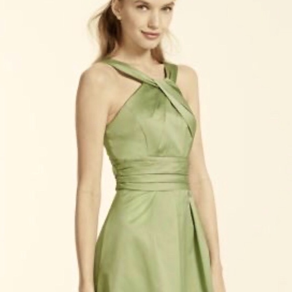 David's Bridal Dresses David Bridal Green Pastel Halter Dress Size